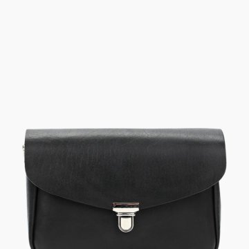 Женская сумка через плечо из натуральной кожи черн