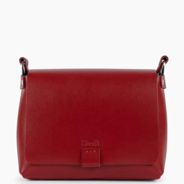 Женская сумка через плечо из натуральной кожи крас