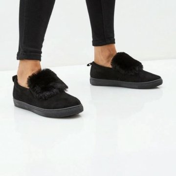 Слипоны CROSBY иск. велюр, иск. мех, на 36 размер