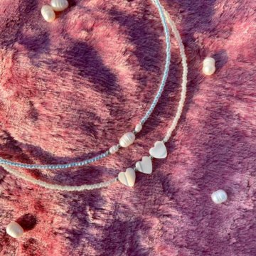 Чокер с бисером и жемчугом