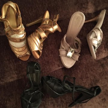 Босоножки три пары пакетом 37,5-38