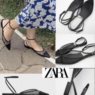 новые сабо мюли шлепки с сеткой zara оригинал