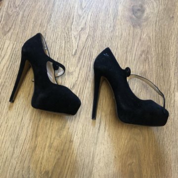 Туфли на высоком каблуке, замша