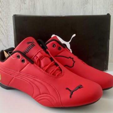 puma red leather shoes