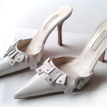 37.5 Cesare Patiotti натур кожа белые Туфли сабо