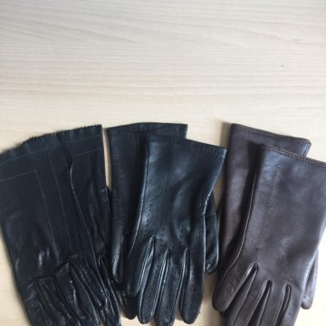 Перчатки кожаные женские