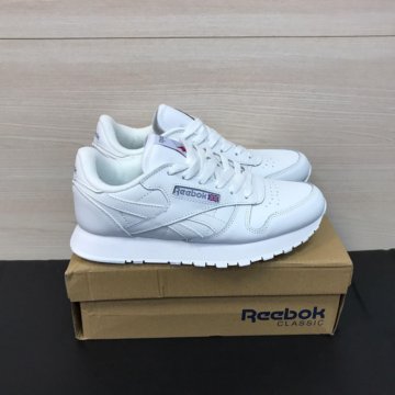 Кроссовки Reebok Classic белые нат.кожа