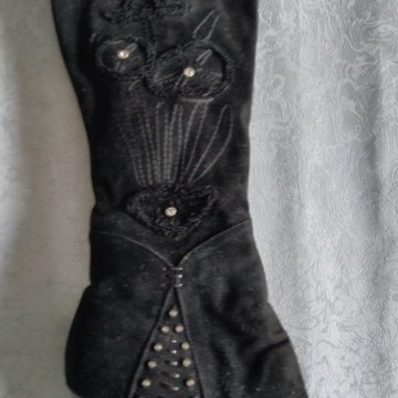 Сапоги замшевые. Б/у.