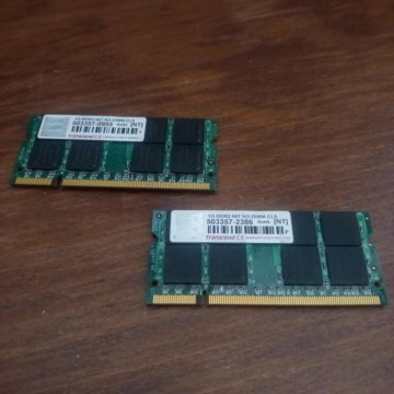 Две шт. по 1Gb , ddr2, 667 ноут