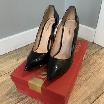 Basconi туфли женские кожаные черные, р-р 38