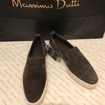 новые туфли лоферы massimo dutti замша оригинал