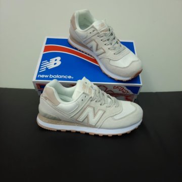 Кроссовки New Balance 574 женские светлые бежевые