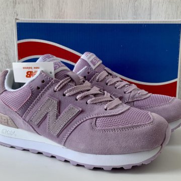 Кроссовки New Balance 574, цвет сирень, р.38