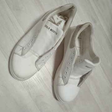 Кеды кожаные белые