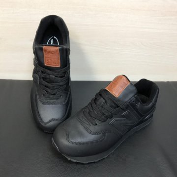 Кроссовки New Balance 574 кожаные черные