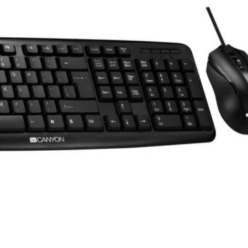 Клавиатура и мышь Canyon CNE-CSET1 Black USB