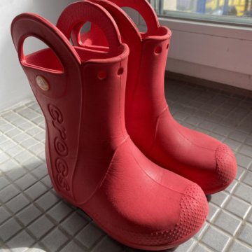 Crocs резиновые сапоги детские