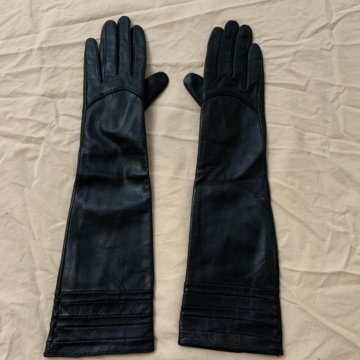 Перчатки кожаные высокие xs