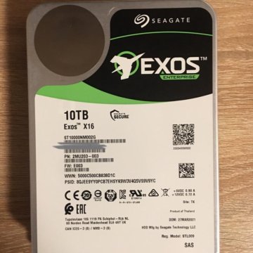 Seagate exos 10tb SAS