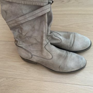 Сапоги винтажная кожа Италия Nero Giani