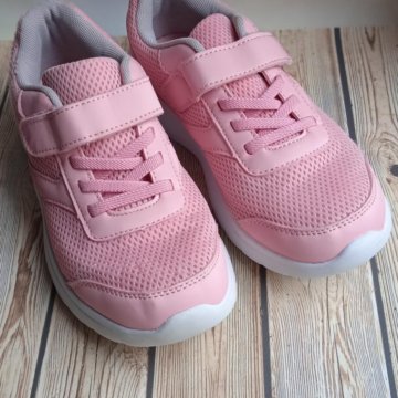 Кроссовки для девочки 34 размер розовые в сетку