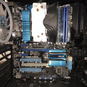 Материнская плата z68 1155 cor i5 2500 озу 16 gb