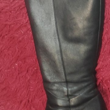 Сапоги демисезонные женские 39 40 натуральная кожа