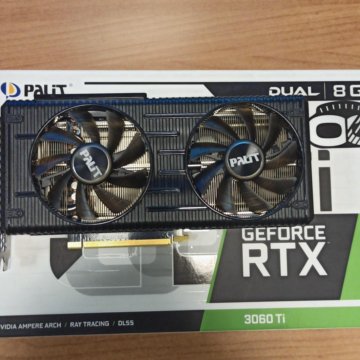 Видеокарта Palit rtx 3060 ti 8gb на гарантии