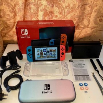 Игровая Nintendo Switch + ИГРЫ + ЧЕХОЛ + КАРТА