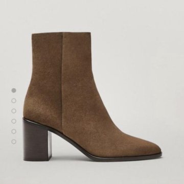 Ботильоны (ботинки) натур замша Massimo dutti