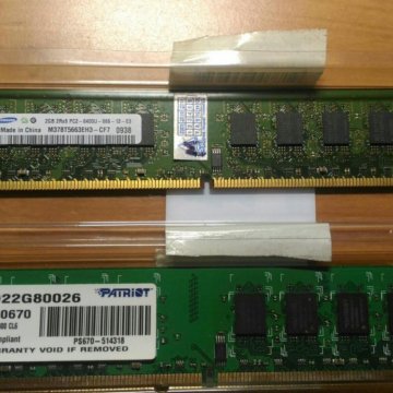 Плашки памяти DDR2 на 2GB