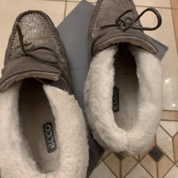 Мокасины с мехом ECCO