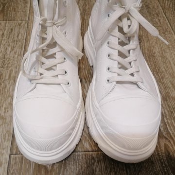 Кожаные ботинки кеды кросовки р 40/41