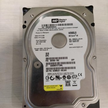 Жёсткий диск western digital 80 Гб.