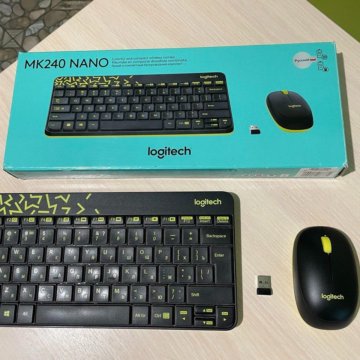 Беспроводная клавиатура и мышь Logitech MK240 NANO