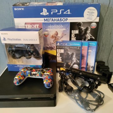 PlayStation 4 Slim 1tb полный комплект