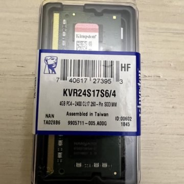 Оперативная память kvr24s17s6/4