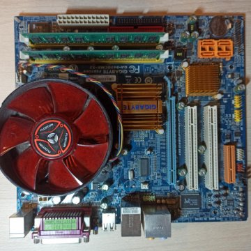 Материнская плата LGA775, Процессор, Память 4гб.