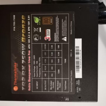 Блок питания Thermaltake TRX-750M (750w)