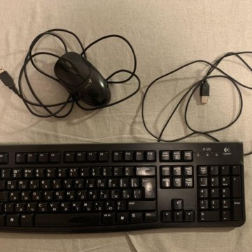 Клавиатура logitech и мышь genius проводные