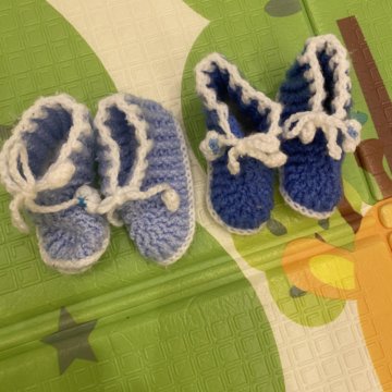 Детские тёплые вязанные носочки