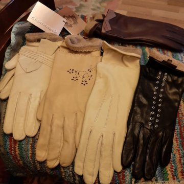 Перчатки женские кожа италия