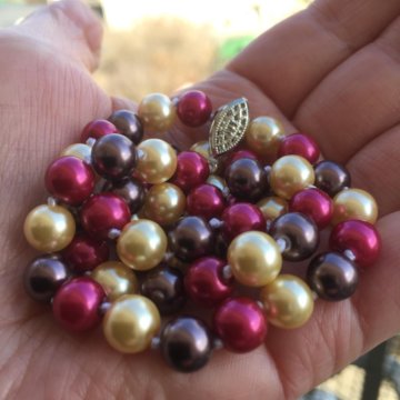 Ожерелье, Бусы Жемчуг разноцветный