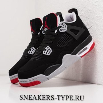 Кроссовки Nike Air Jordan 4 Bred (36-45)