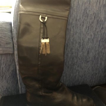 Кожаные Ботфорты