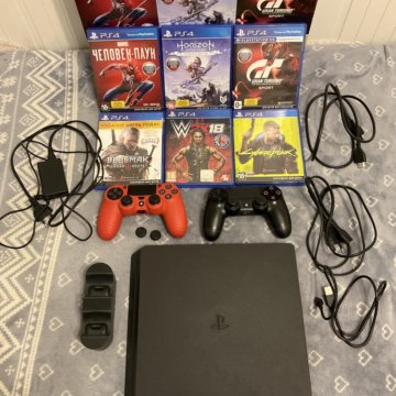 PlayStation 4 slim 1 tb + игры