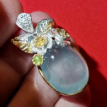 Кулон: Пренит.925. 2 тона золото