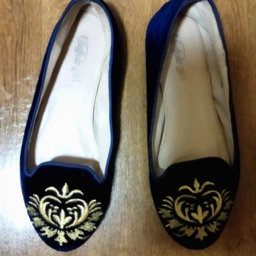 Балетки бархатные нарядные