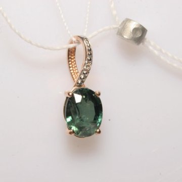 Сапфир натур. 1,47к и брил-т новая подвеска