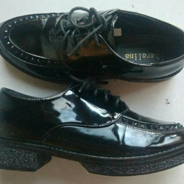 Ботинки/туфли/лак/р.37,5-39/осень/стоп вода